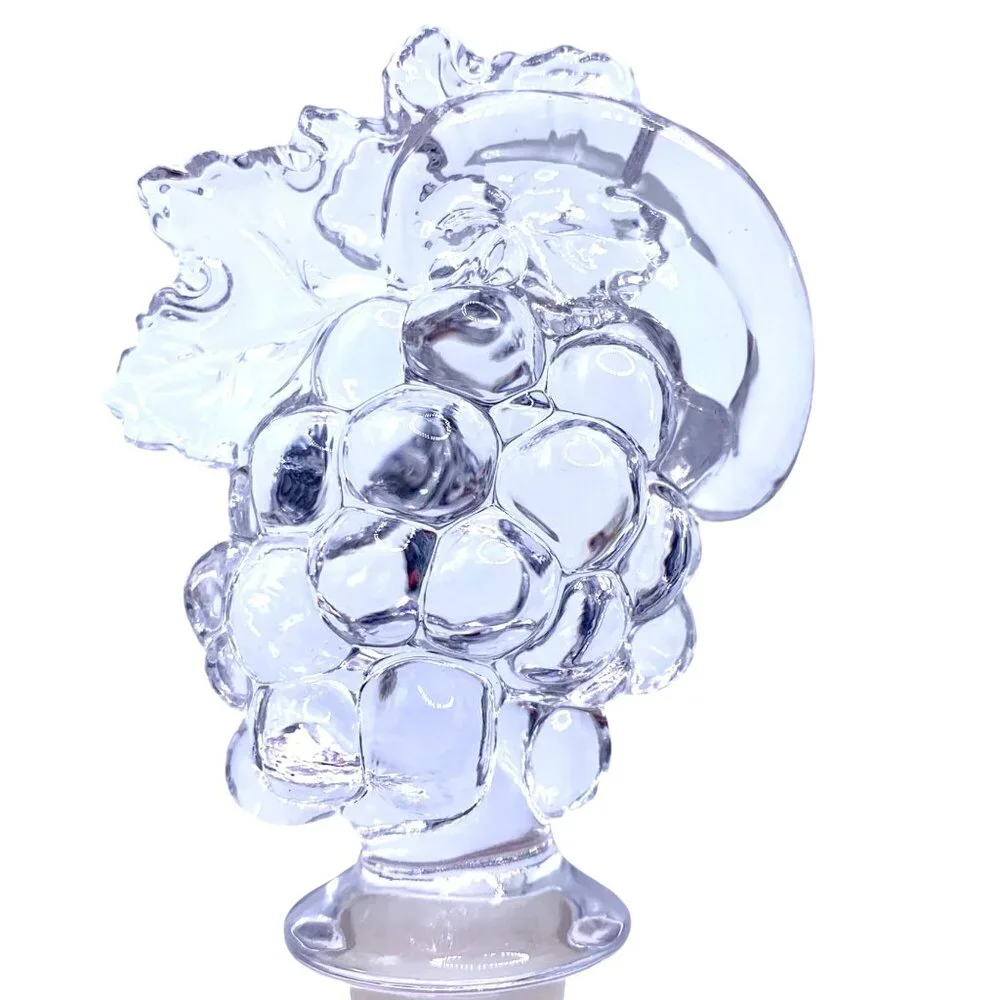 Mikasa Bottle Stopper Lead Crystal Grape Cluster Fruit Collection NEW Gift